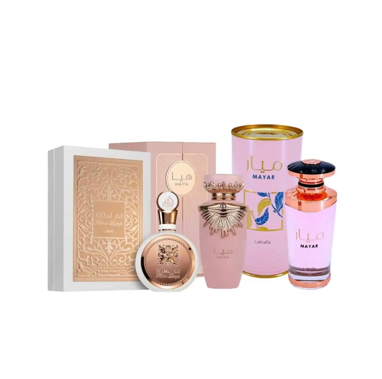 FAKHAR, HAYA, MAYAR MUJER LATTAFA (3.4oz) 100 ML Set de regalo