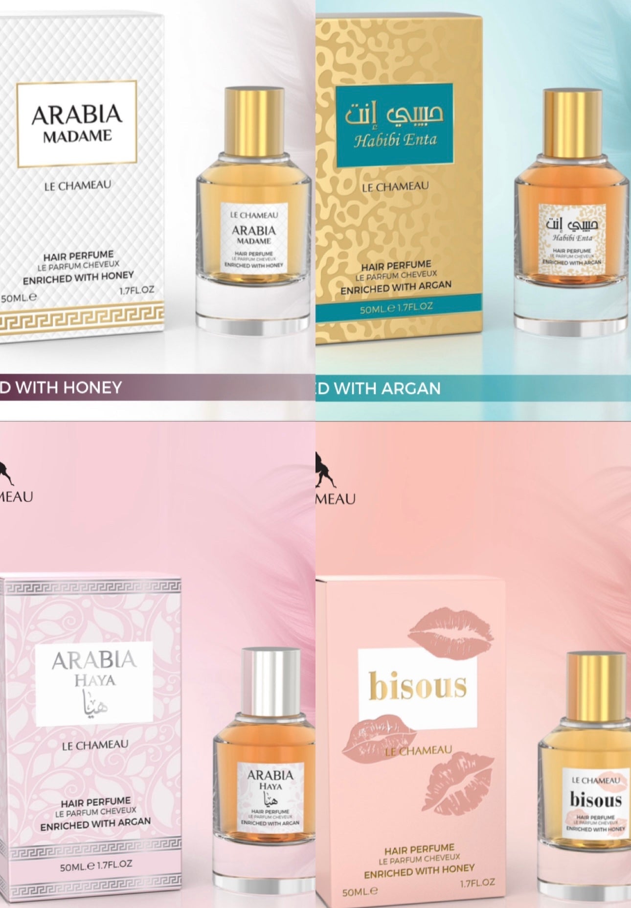 COMBO CABELLO LE CHAMEAU COMBO 4 uds 50ML c/u