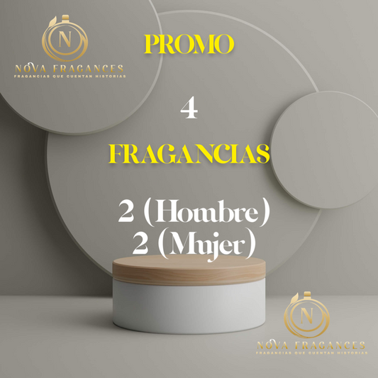 4 perfumes (2 hombre 2 de mujer)