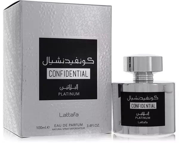 CONFIDENTIAL PLATINUM MEN 3.4 OZ. EDP by LATTAFA