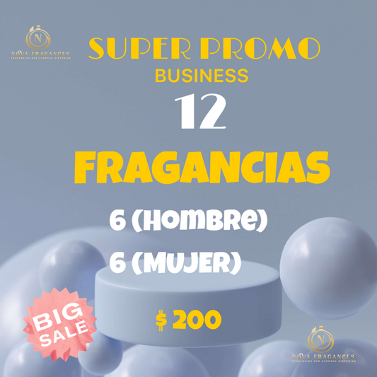 12 perfumes (6 mujer) 6(Hombre)